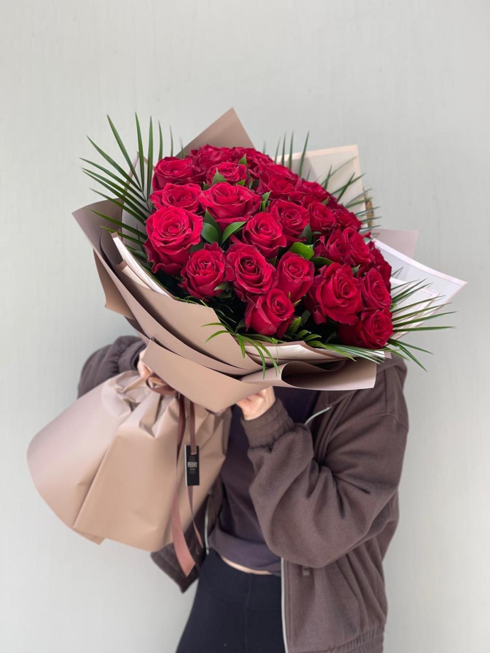 Natural Red Rose (21'li)